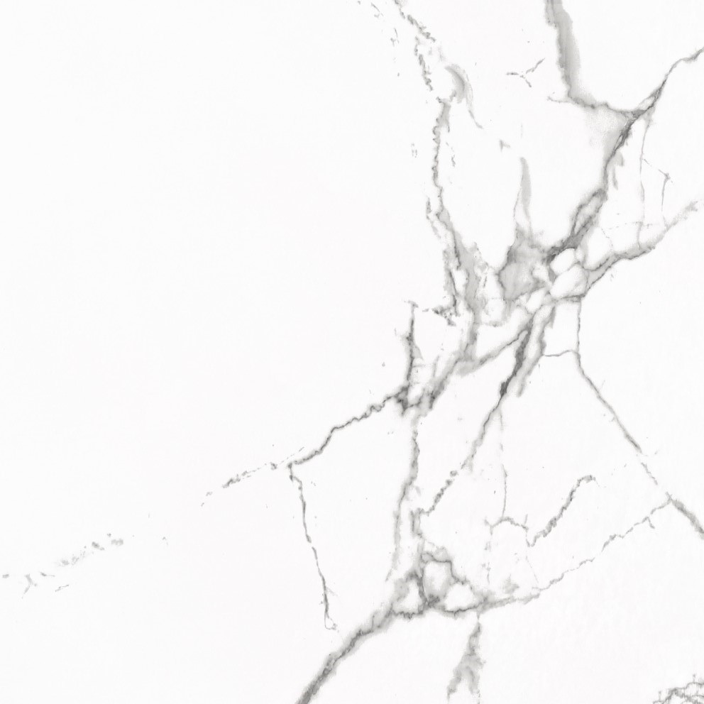 Керамогранит Realistik Statuario Venato Satin, цвет белый серый, поверхность сатинированная, квадрат, 600x600