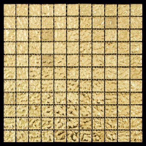 Мозаика Natural Mosaic Mirror QM-2512 (5BD-512) (Стекло), цвет жёлтый, поверхность глянцевая, квадрат, 300x300