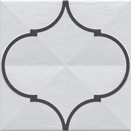Декоративные элементы Vives Oromo Grafito, цвет серый тёмный, поверхность глянцевая, квадрат, 200x200