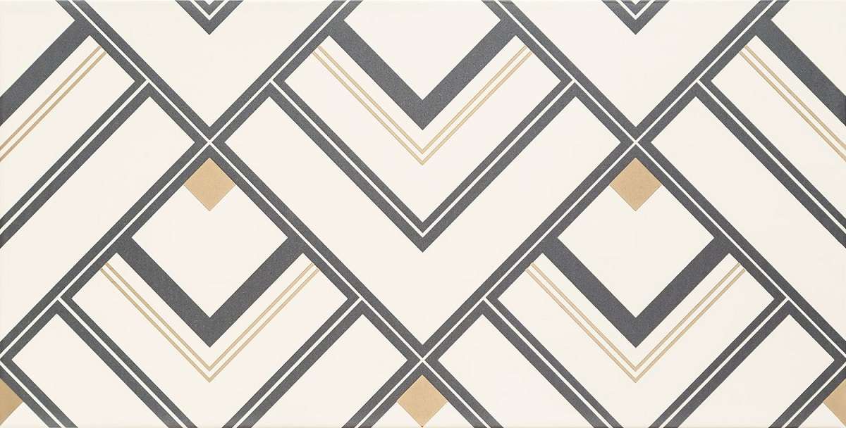 Декоративные элементы Tubadzin D-Bonella White, цвет разноцветный, поверхность глянцевая, прямоугольник, 308x608