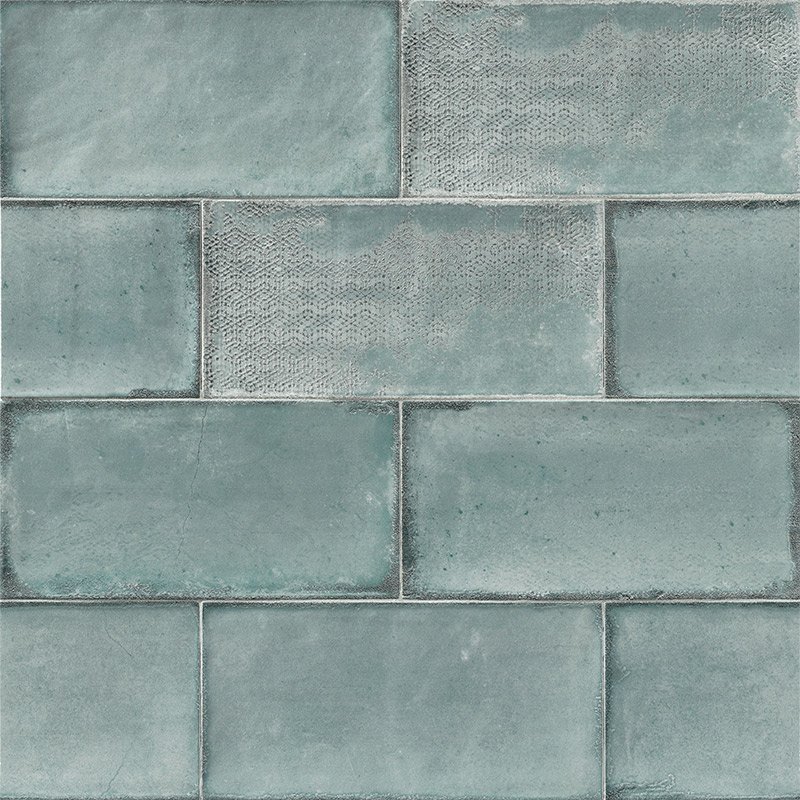 Керамическая плитка Mainzu Esenzia Mare, цвет бирюзовый, поверхность глянцевая, прямоугольник, 150x300