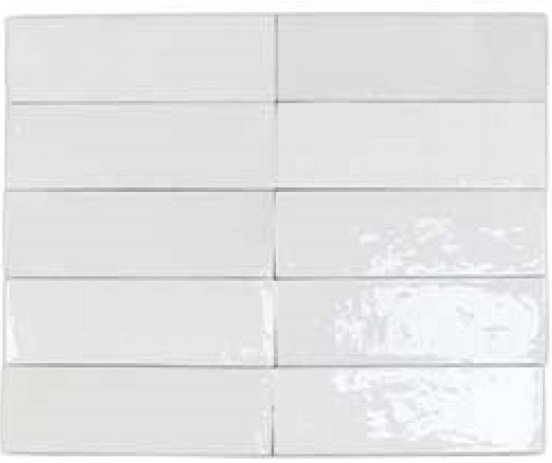 Керамическая плитка DNA Safi White, цвет белый, поверхность глянцевая, прямоугольник, 52x160