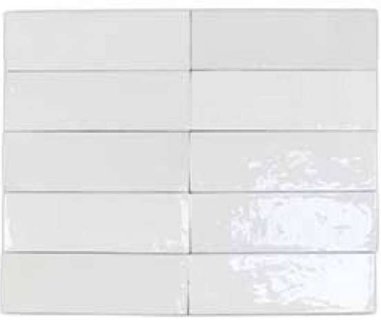 Керамическая плитка DNA Safi White, цвет белый, поверхность глянцевая, прямоугольник, 52x160