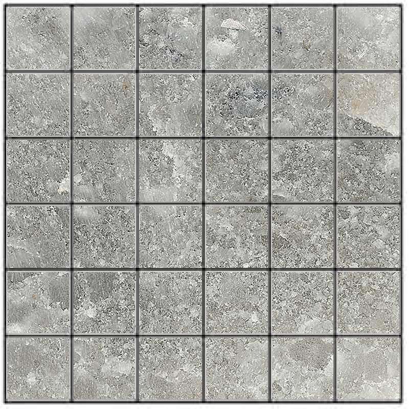 Мозаика Cerim Rock Salt Mosaico Maui Green Luc 766779, цвет серый, поверхность полированная, квадрат, 300x300