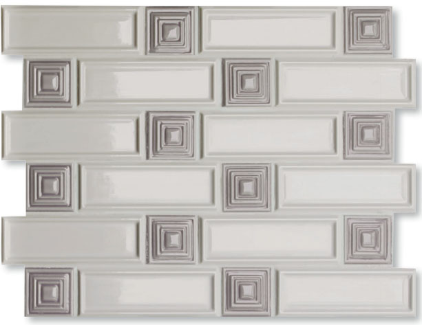 Мозаика Heralgi Mythical Square Mosaic Seashell, цвет бежевый, поверхность глянцевая, прямоугольник, 220x294