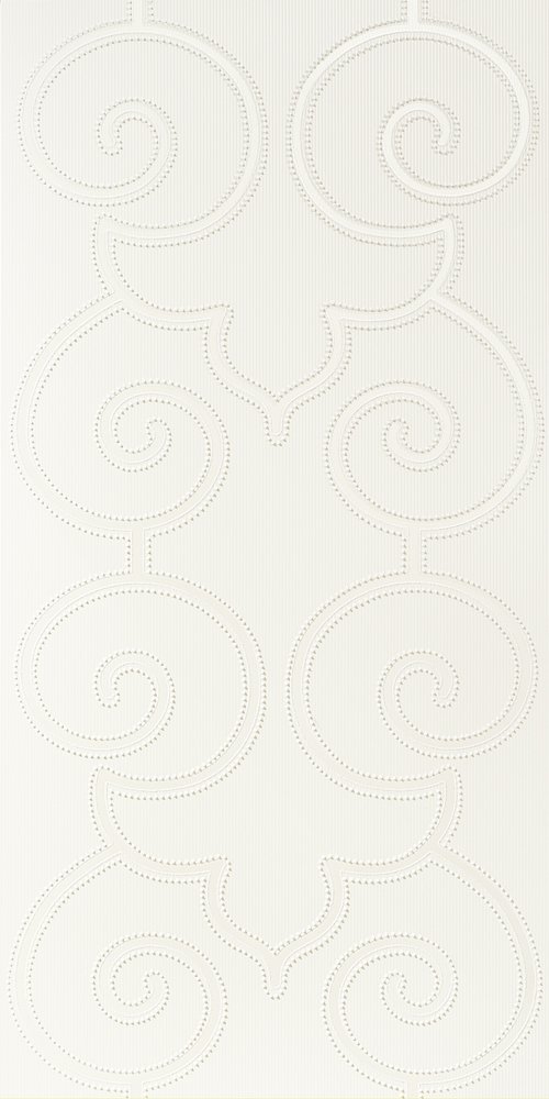 Декоративные элементы Love Tiles Acqua Onda Bianco, цвет белый, поверхность глянцевая, прямоугольник, 310x620