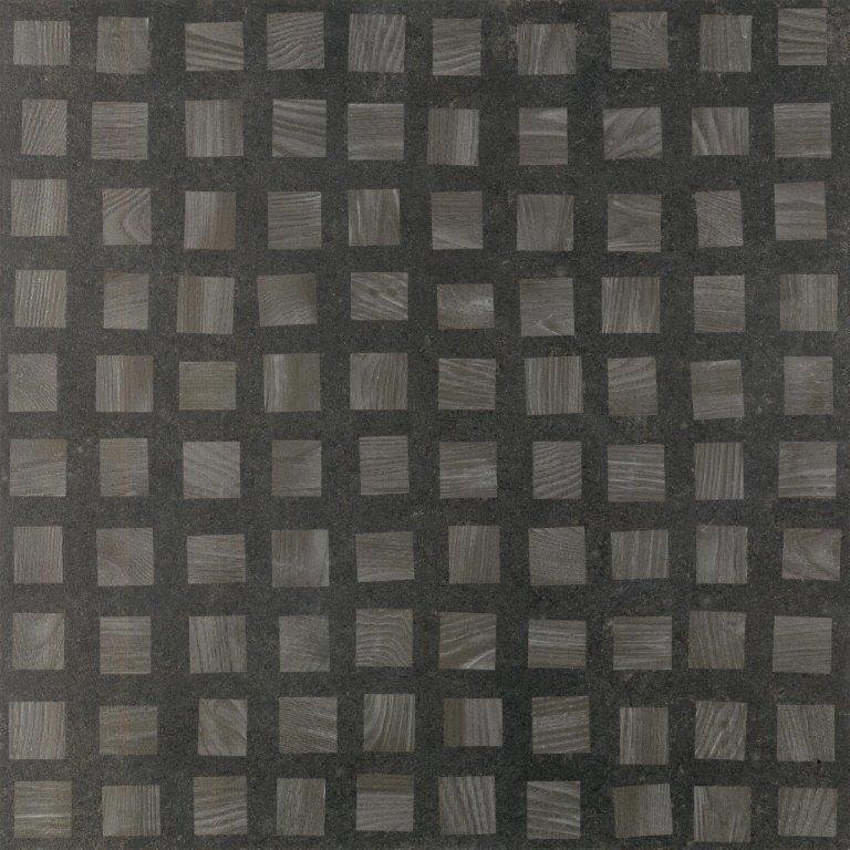 Декоративные элементы Piemme Bits&Pieces Quad Pitch Black Nat. Ret. 01166, цвет чёрный, поверхность матовая, квадрат, 600x600