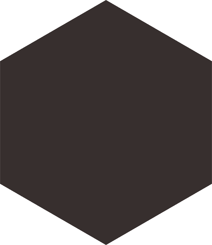 Керамогранит Paradyz Modernizm Nero Gres Mat., цвет чёрный, поверхность матовая, шестиугольник, 171x198