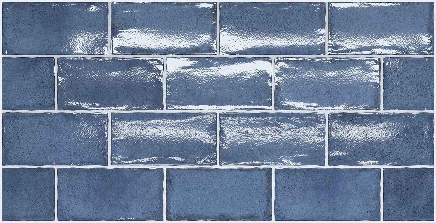 Керамическая плитка Equipe Altea Thistle Blue 27611, цвет синий, поверхность глянцевая, кабанчик, 75x150