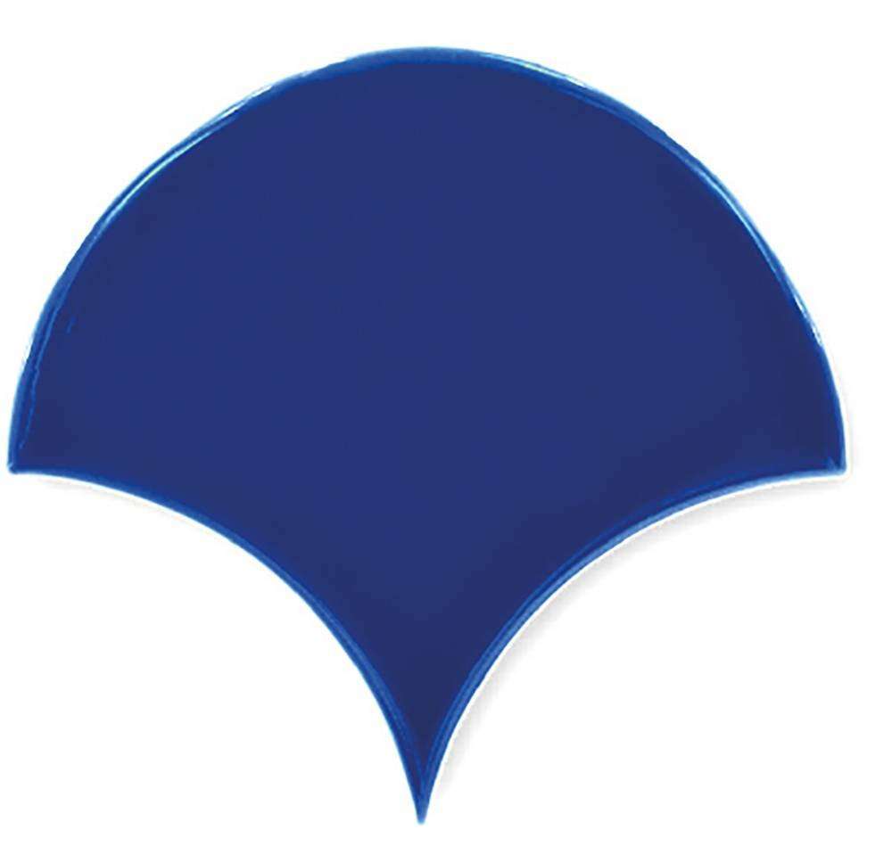 Керамическая плитка Maritima Escama Azul Marino, цвет синий, поверхность глянцевая, чешуя, 140x160