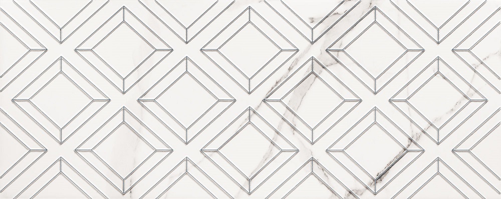 Декоративные элементы Tubadzin Vienna White STR, цвет белый, поверхность глянцевая, прямоугольник, 298x748