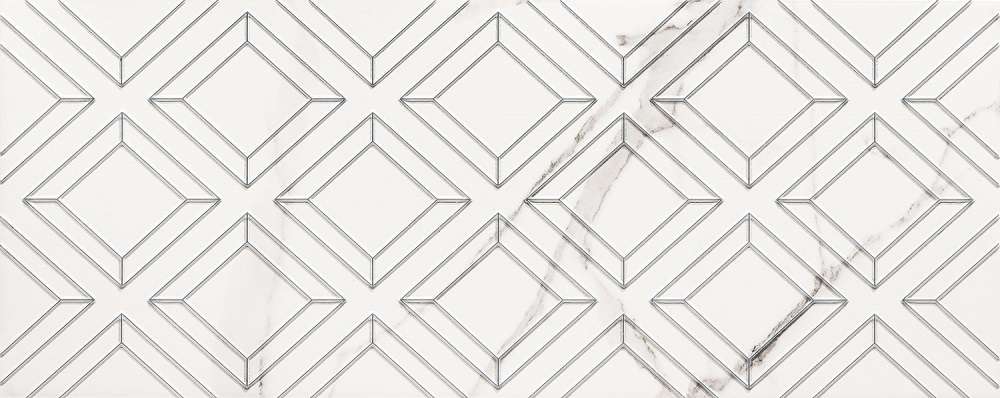Декоративные элементы Tubadzin Vienna White STR, цвет белый, поверхность глянцевая, прямоугольник, 298x748
