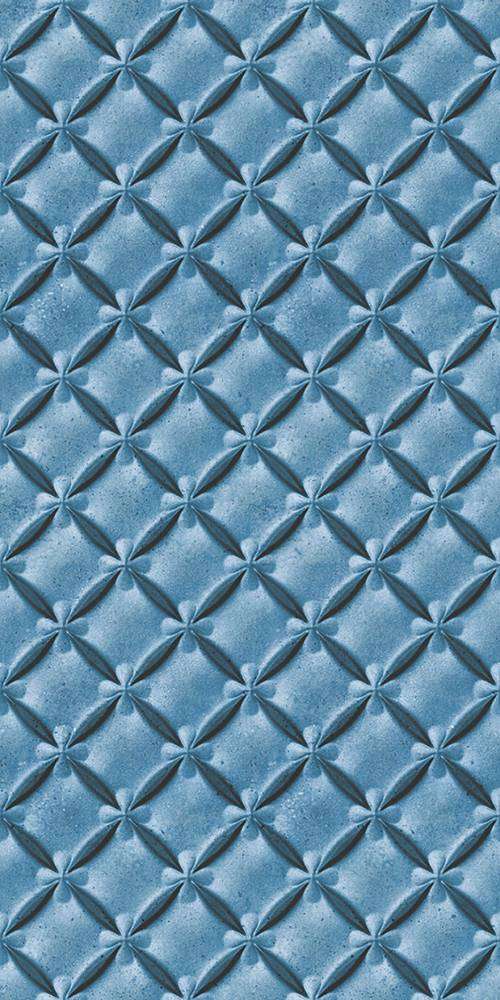 Керамогранит Ceracasa Deco Couture 3D4, цвет голубой, поверхность матовая, прямоугольник, 491x982