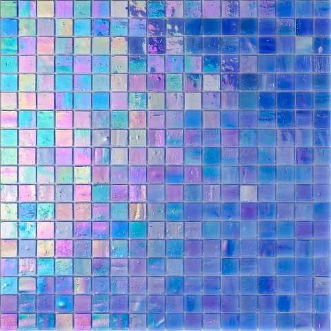 Мозаика Alma Mosaic Smalto SM39, цвет синий, поверхность глянцевая, квадрат, 150x150