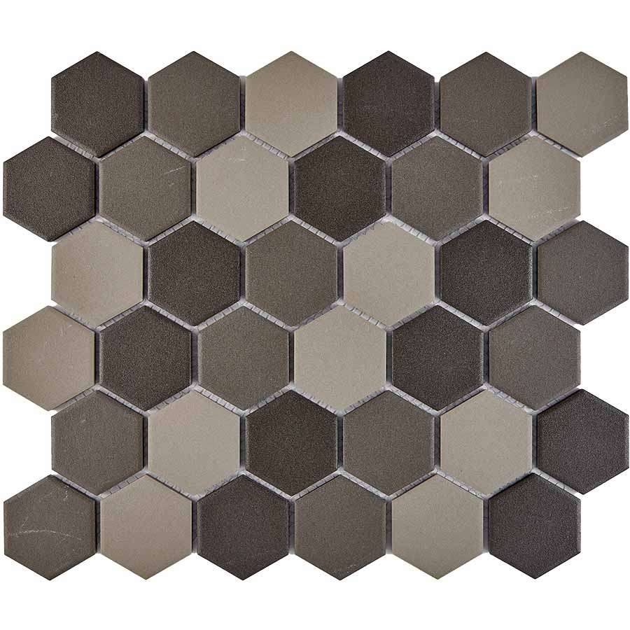 Мозаика Pixel Mosaic PIX623 Керамогранит (51х59 мм), цвет серый, поверхность матовая, прямоугольник, 282x352