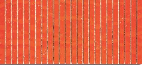 Мозаика Ker-av Brera Linea Aragosta su rete KER-L503, цвет оранжевый, поверхность глянцевая, прямоугольник, 138x300