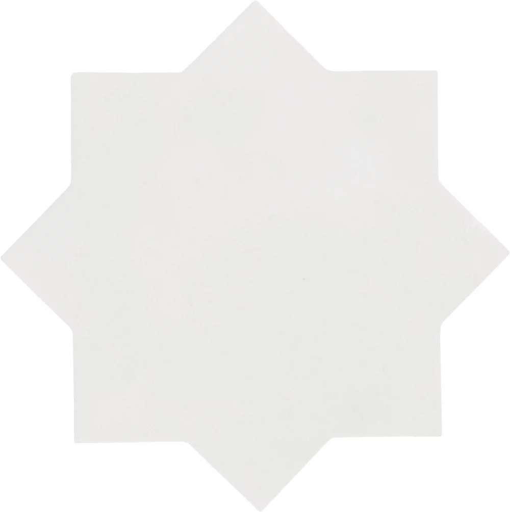 Керамическая плитка Equipe Kasbah Star Bone 29076, цвет белый, поверхность глянцевая, восьмиугольник, 168x168