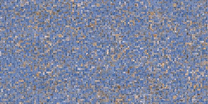 Декоративные элементы Versace Maximvs Mosaico Blue Soft G0067612, цвет коричневый голубой, поверхность матовая, прямоугольник, 600x1200