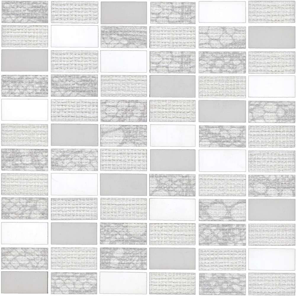 Мозаика Horus Art LameMix White LAMR00, цвет разноцветный, поверхность матовая, квадрат, 300x300