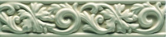 Бордюры Grazia Essenze Voluta Felce VO400, цвет зелёный, поверхность глянцевая, прямоугольник, 60x260