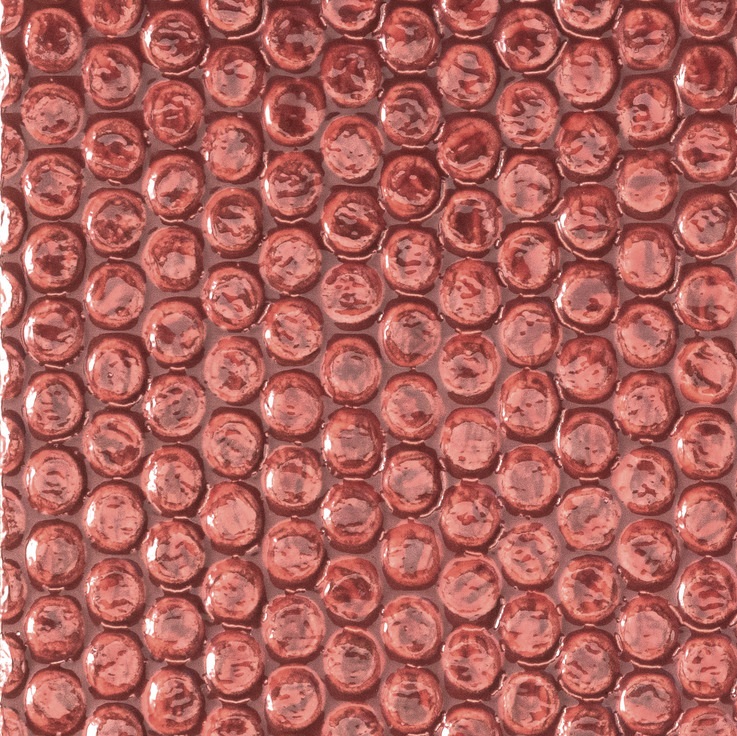 Керамическая плитка Iris Pluriball Deep Pink Glossy 563295, цвет красный, поверхность глянцевая, квадрат, 200x200