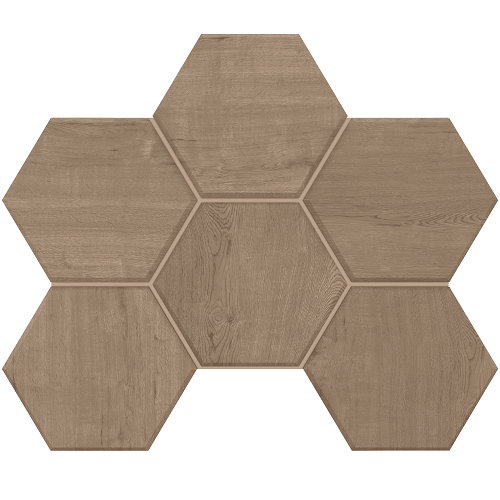 Мозаика Estima Classic Wood Rusty Beige CW03 Hexagon Неполированный 25x28,5 39896, цвет бежевый, поверхность матовая, шестиугольник, 250x285