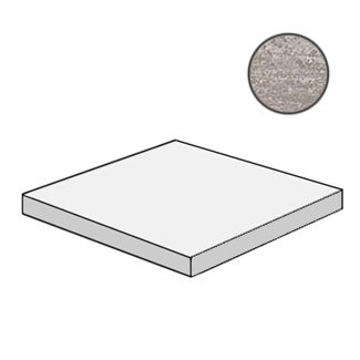 Ступени Emilceramica (Acif) On Square Angolare Cemento E8LF, цвет серый, поверхность матовая, прямоугольник с капиносом, 330x330