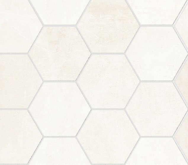 Мозаика Panaria Glance Mos Esagona Off-White PGZGCE3, цвет белый, поверхность матовая, прямоугольник, 288x332