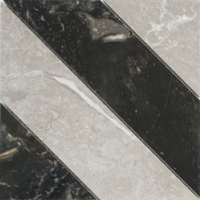 Декоративные элементы Museum Orobico Dark Dolphin Diagonale/30X30/E 27894, цвет серый тёмный, поверхность глянцевая, квадрат, 300x300