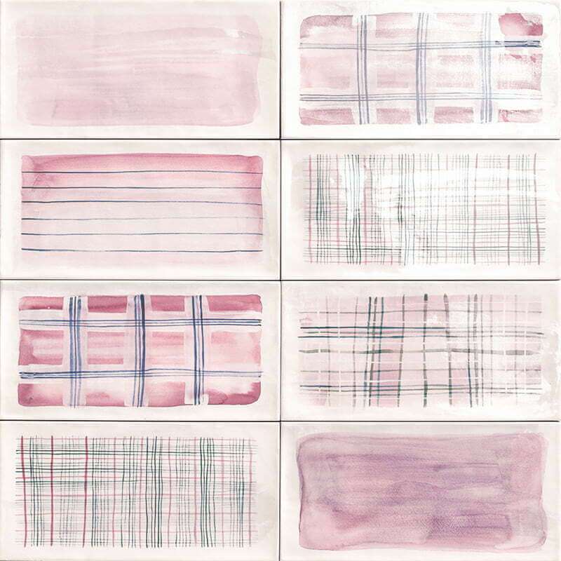 Декоративные элементы Mainzu Aquarel Deco Pink PT02917, цвет розовый, поверхность глянцевая, прямоугольник, 150x300