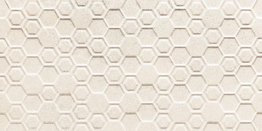 Керамическая плитка Tubadzin Sfumato Hex Str, цвет бежевый, поверхность структурированная, прямоугольник, 298x598