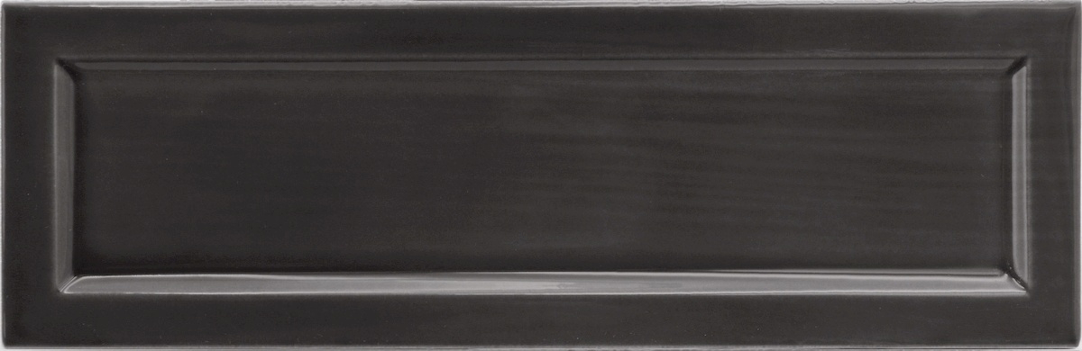 Керамическая плитка Equipe Island Frame Black 31206, цвет чёрный, поверхность глянцевая 3d (объёмная), под кирпич, 65x200