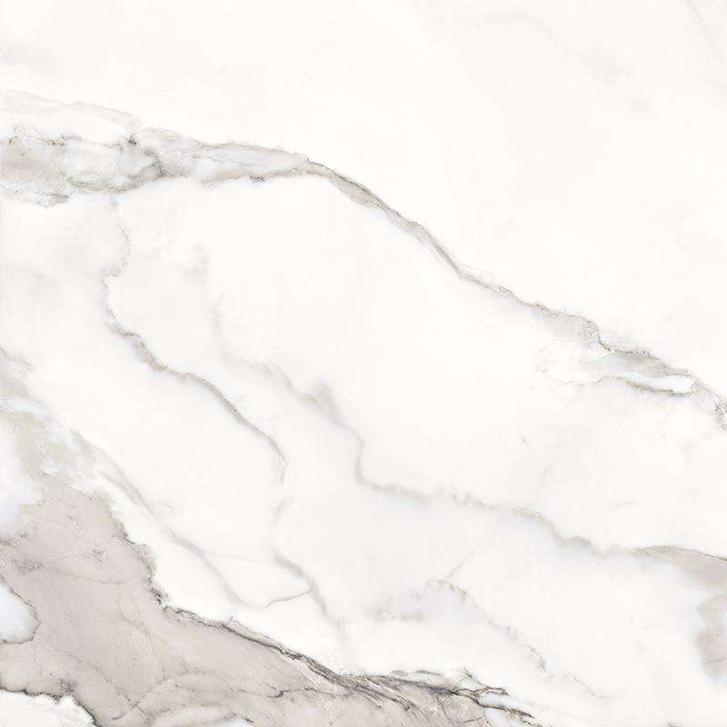 Широкоформатный керамогранит Provenza Unique Marble Calacatta Regale Lappato ELDW, цвет белый серый, поверхность лаппатированная, квадрат, 1200x1200