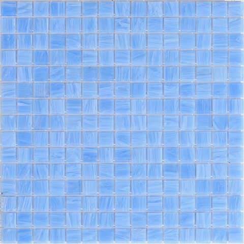 Мозаика Alma Mosaic Stella STM22, цвет голубой, поверхность глянцевая, квадрат, 327x327