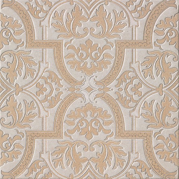 Декоративные элементы Cisa Evoluzione Bisanzio Beige Decor, цвет бежевый, поверхность лаппатированная, квадрат, 600x600