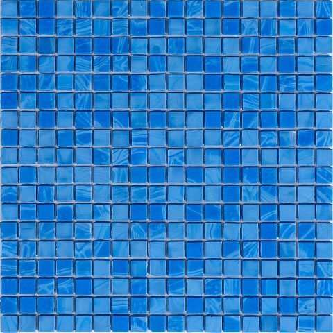 Мозаика Alma Mosaic Opaco NC0310, цвет голубой, поверхность глянцевая, квадрат, 295x295