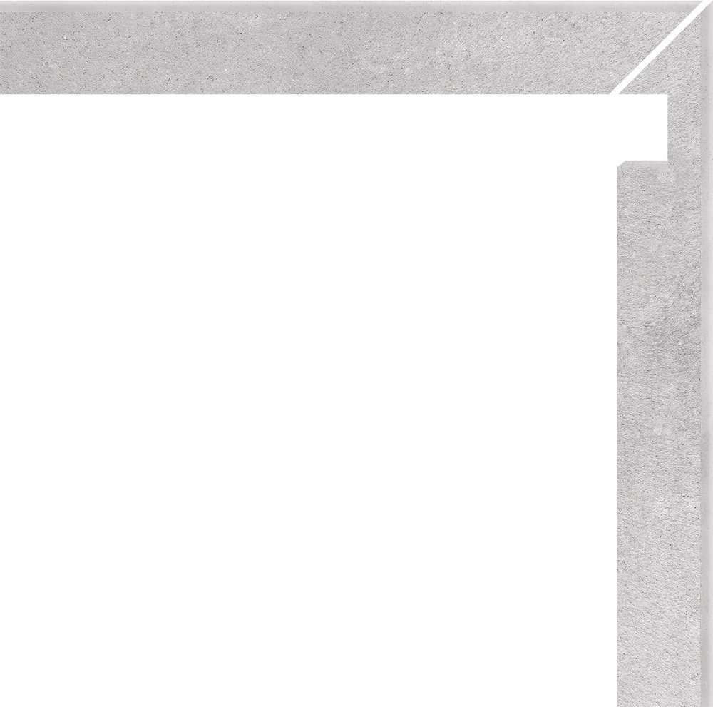 Бордюры Cerdomus Marne Battiscala Dx Cemento Ret 460 72176, цвет серый, поверхность матовая, прямоугольник, 48x600