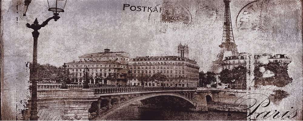 Декоративные элементы Ceramika Konskie Treviso Postcard Grey 1, цвет серый, поверхность матовая, прямоугольник, 200x500