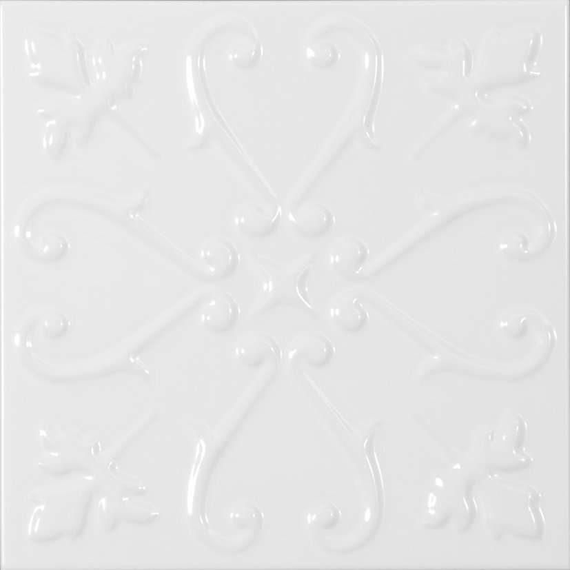 Керамическая плитка Aparici Cool White, цвет белый, поверхность глянцевая, квадрат, 200x200