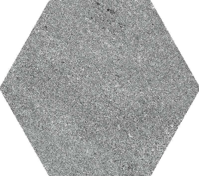 Керамогранит APE Soft Hexagon Grey, цвет серый, поверхность матовая, шестиугольник, 230x260