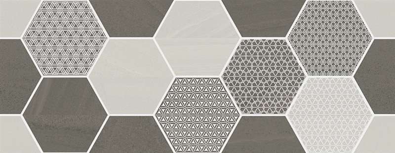 Декоративные элементы La Platera Cumbria Mix D, цвет серый, поверхность глянцевая, прямоугольник, 350x900