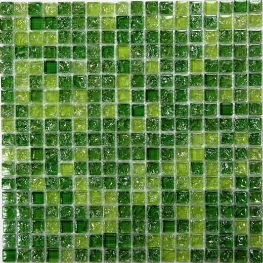 Мозаика Bonaparte Bonaparte Strike Green, цвет зелёный, поверхность глянцевая, квадрат, 300x300