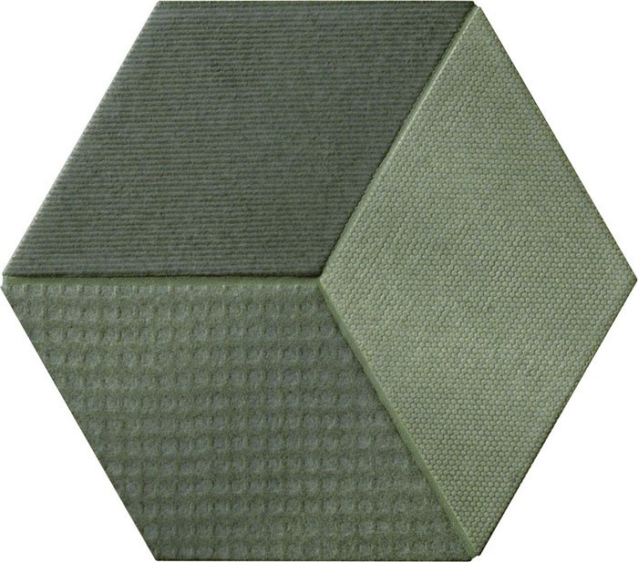 Керамическая плитка Mutina Tex Olive RETX06, цвет зелёный, поверхность матовая, прямоугольник, 115x200