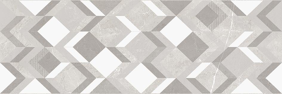 Декоративные элементы Laparet Escada Декор Светлый, цвет белый серый, поверхность глянцевая, прямоугольник, 200x600