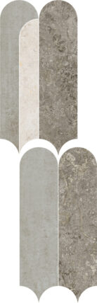 Мозаика Naxos Bold Modulo Suite Grey 134102, цвет серый, поверхность матовая, чешуя, 290x500