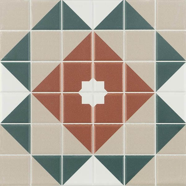 Мозаика Dune Mintons Balmoral 188703, цвет разноцветный, поверхность матовая, квадрат, 200x200