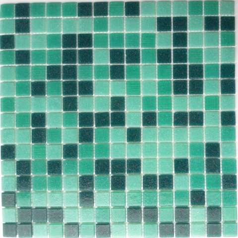 Мозаика JNJ Mosaic HG Mosaic EV203, цвет бирюзовый, поверхность глянцевая, квадрат, 327x327