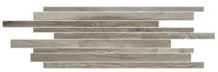 Мозаика Cerim Hi-Wood Grey Oak Modulo Listello Sfalsato Nat 761783, цвет коричневый, поверхность натуральная, прямоугольник, 150x400