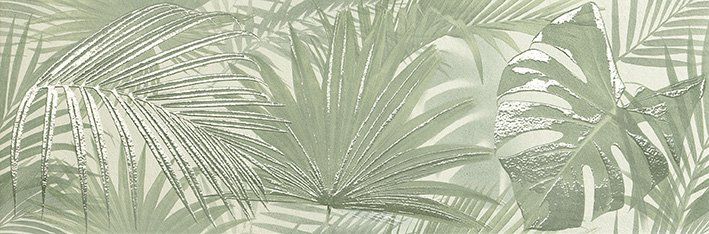 Керамическая плитка Fap Deco&More Tropical Green fRGJ, цвет зелёный, поверхность матовая, прямоугольник, 250x750