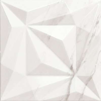 Керамогранит Baldocer Kraz Athenea, цвет белый, поверхность глянцевая, квадрат, 250x250